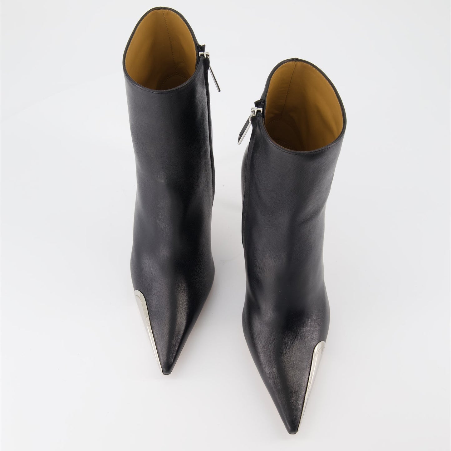 Silver Heeled Ankle Boots