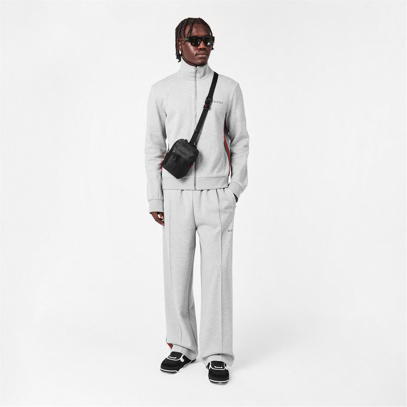 GG Re-Web Sneakers in Black and White