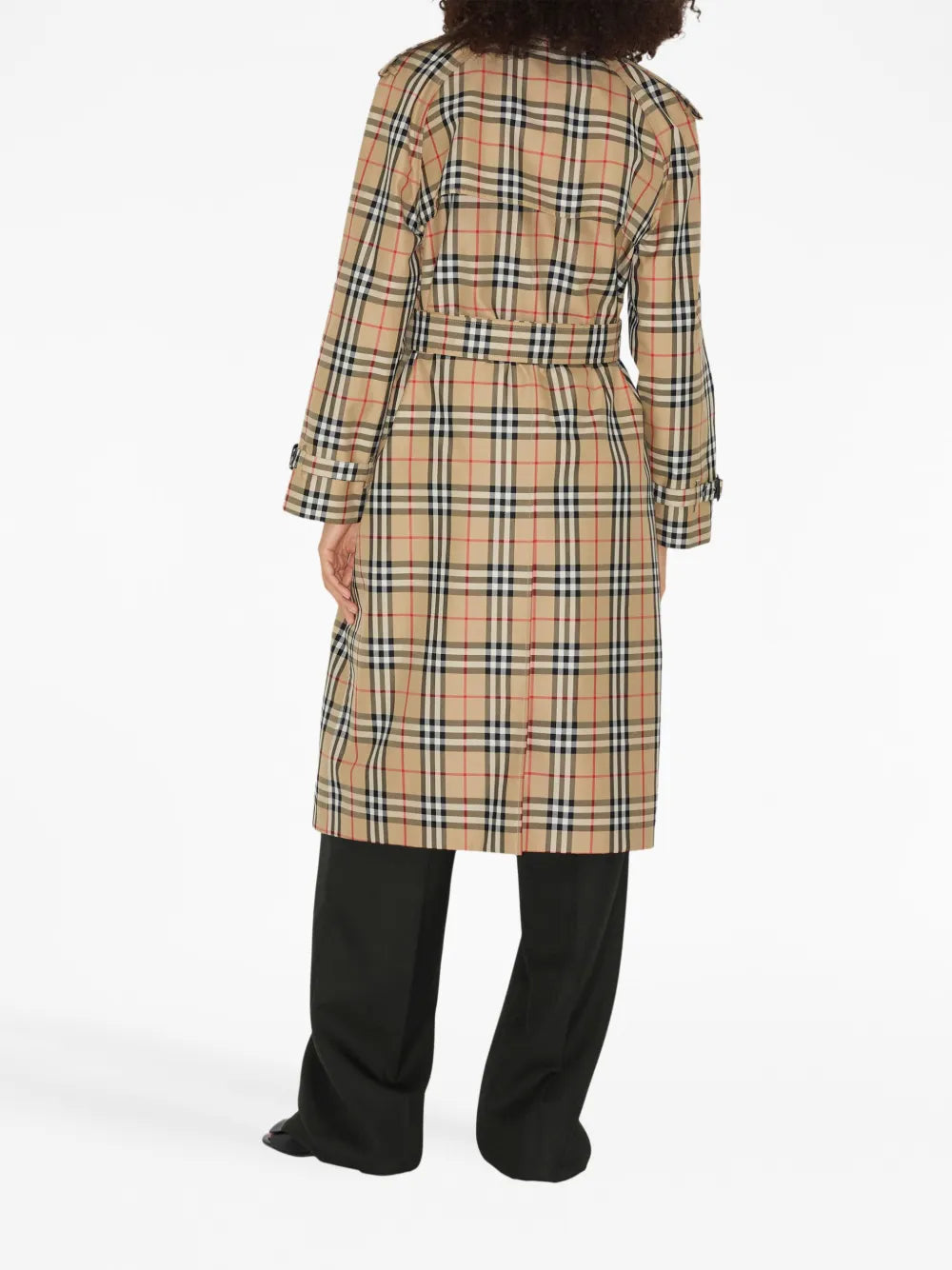 Checked Trench Coat