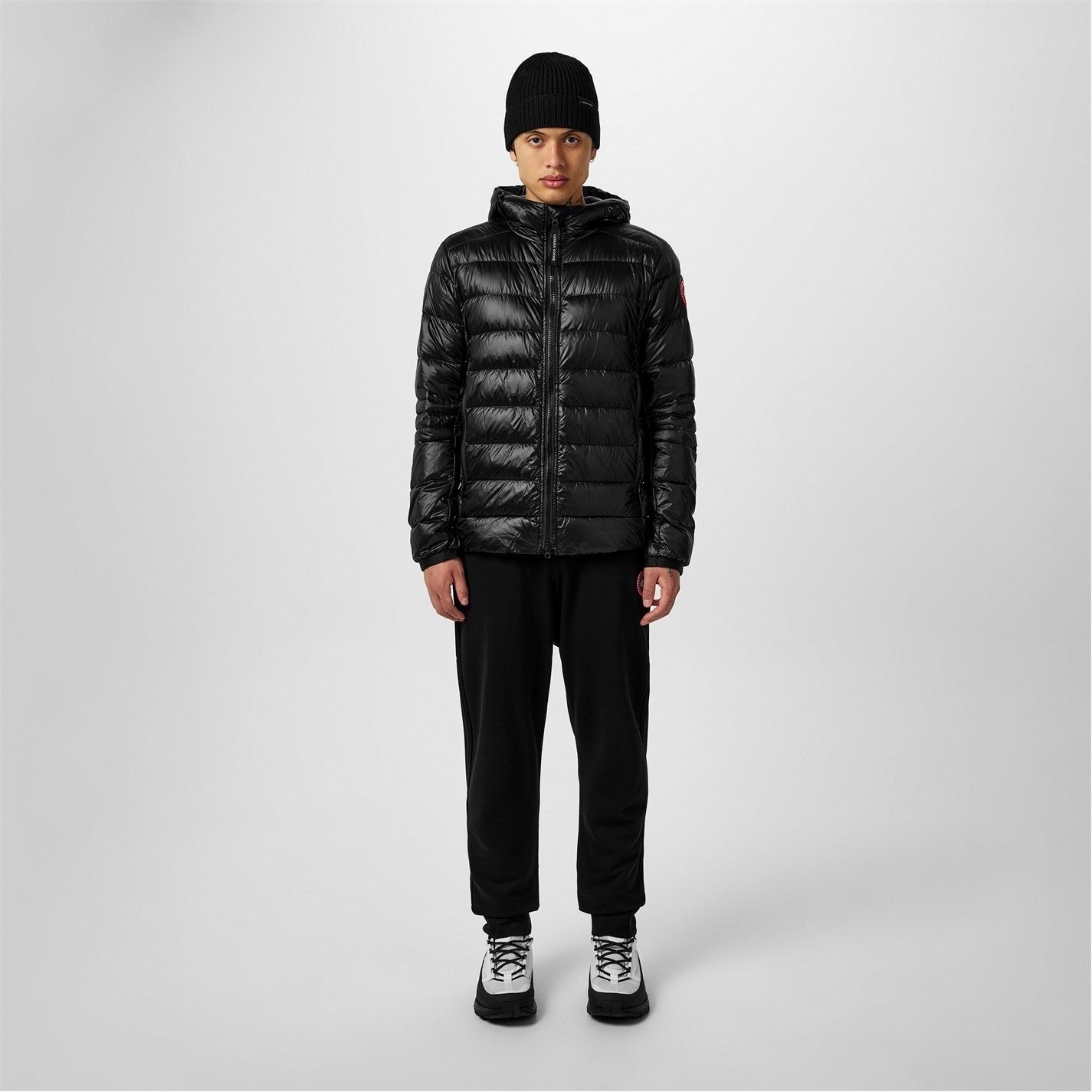 Crofton Down Hooded Jacket in Black