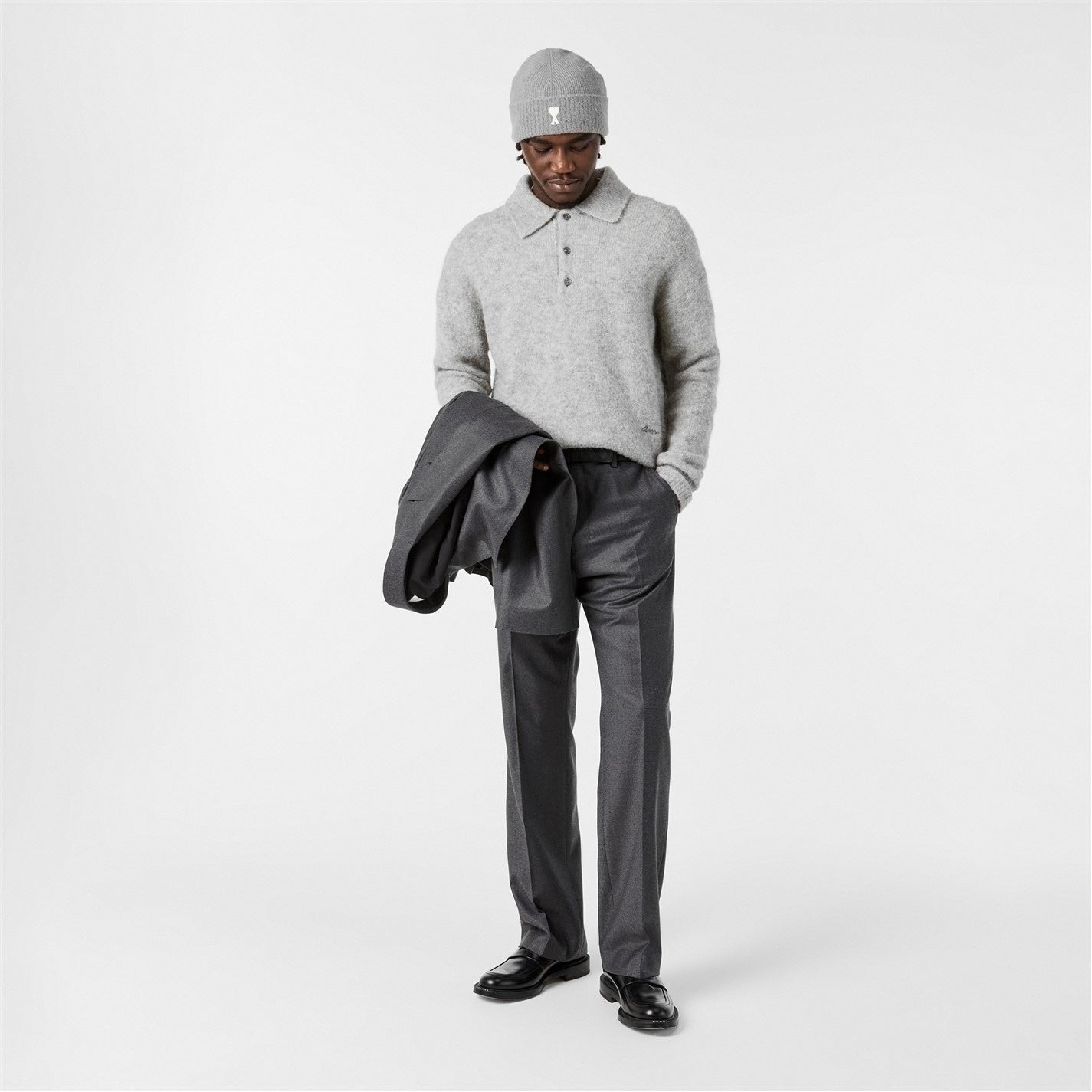 AMI Paris Men’s Alpaca Knitted Beanie