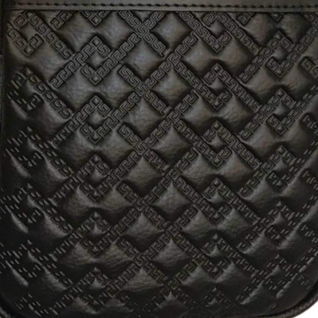 Medusa Head Quilted Leather Sling Bag