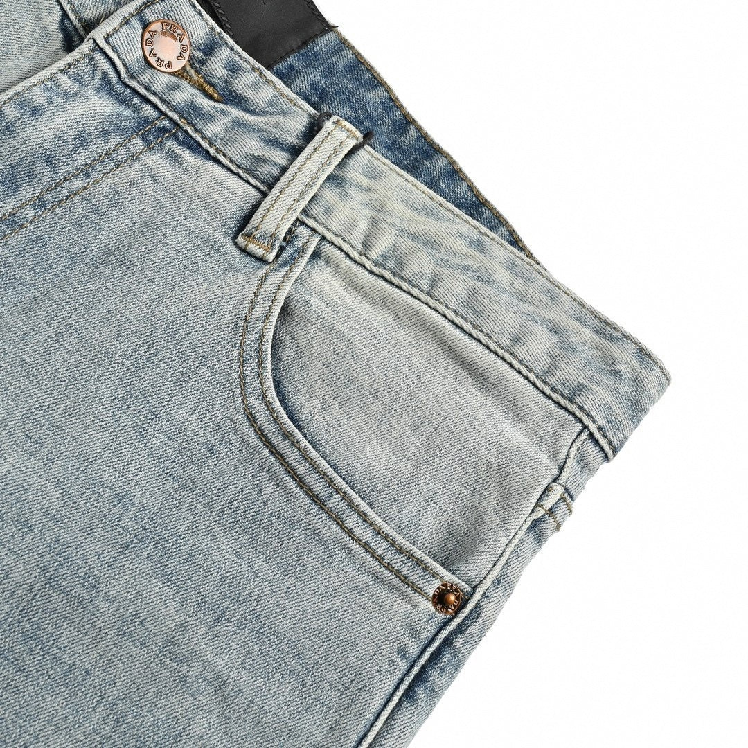 Light Wash Slim-Fit Denim Jeans