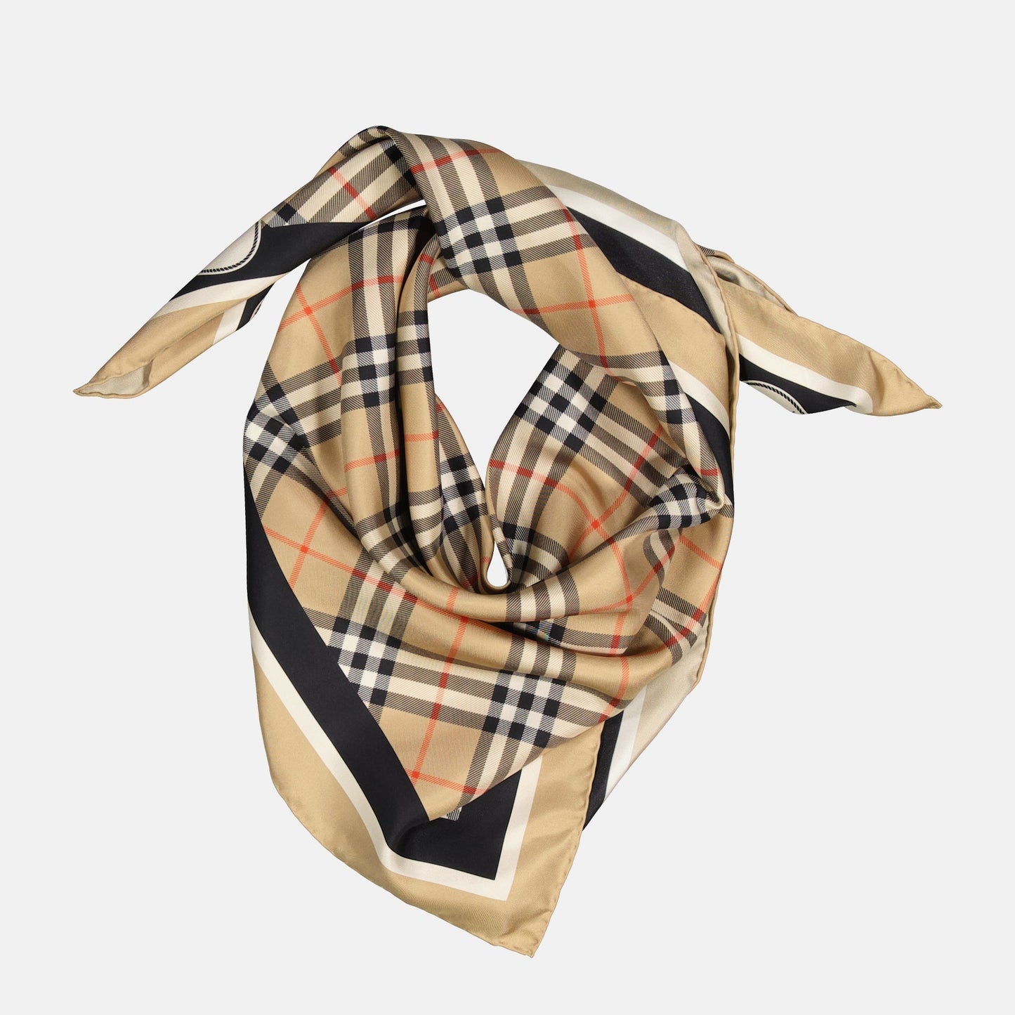 Checked Silk Scarf
