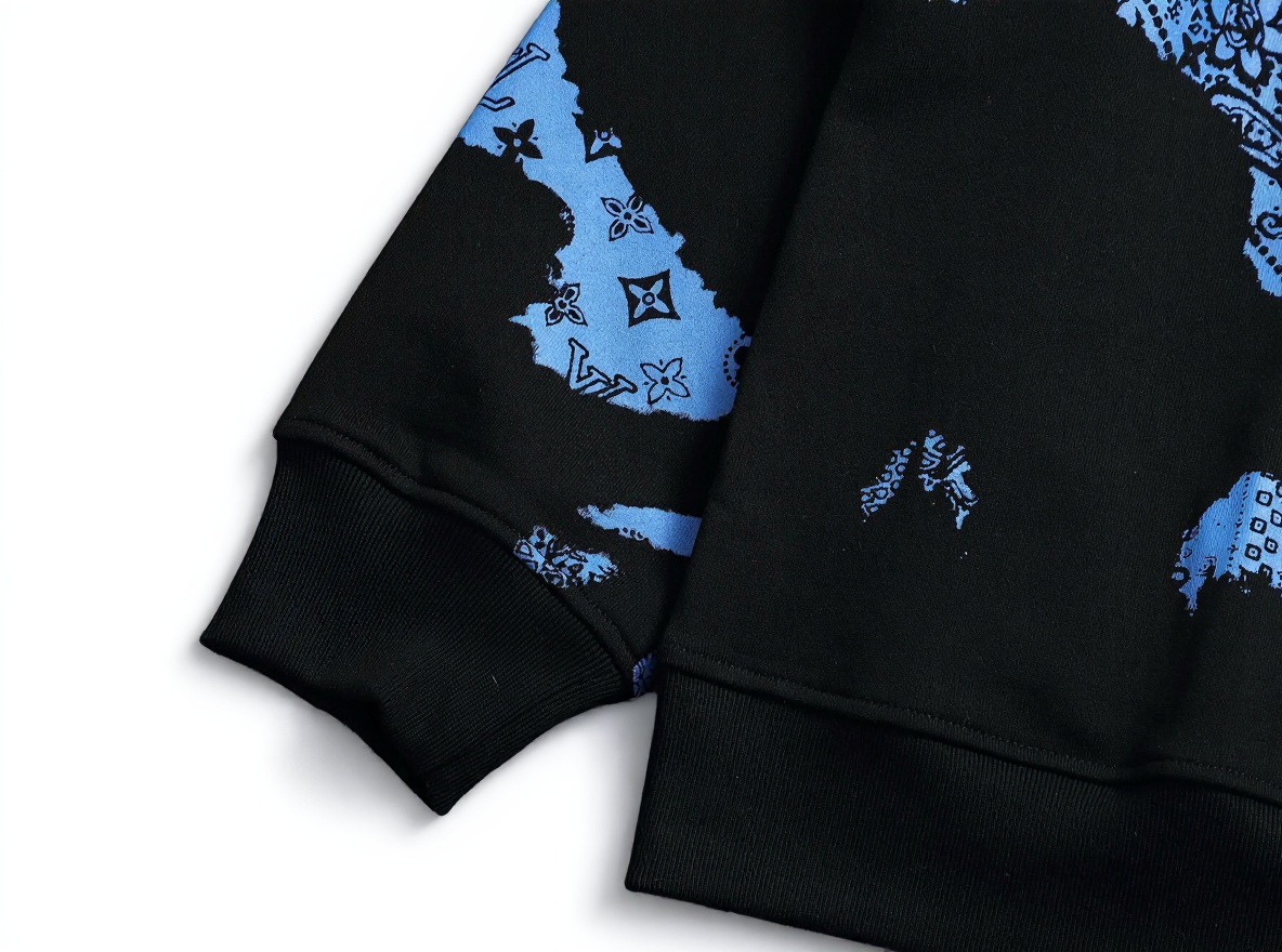 Blue Monogram Bandana Print Sweatshirt