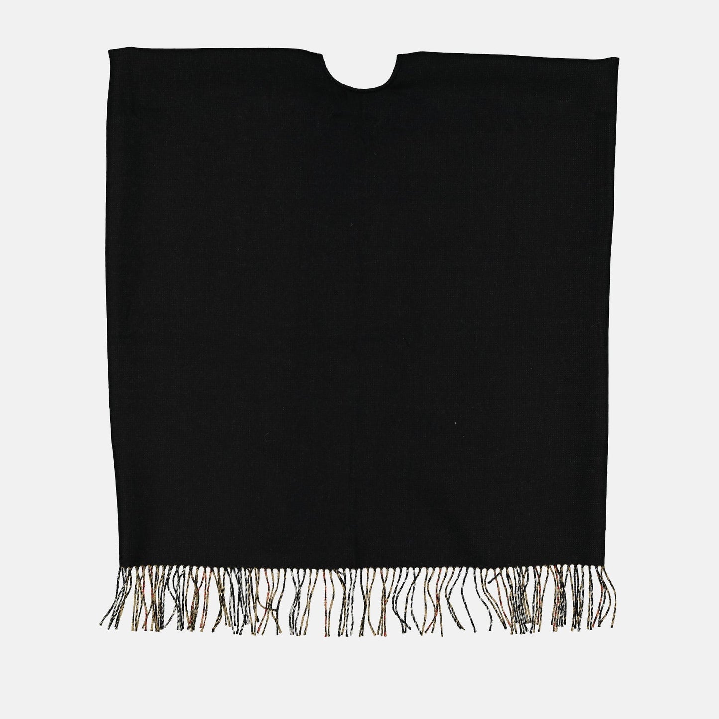 Black Wool Poncho