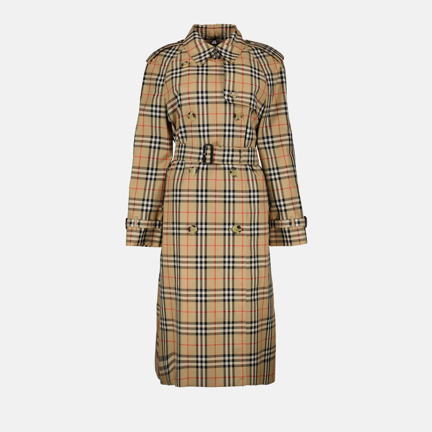 Checked Trench Coat