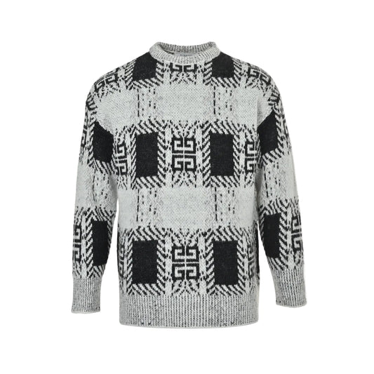 Mohair Jacquard Knit Sweater