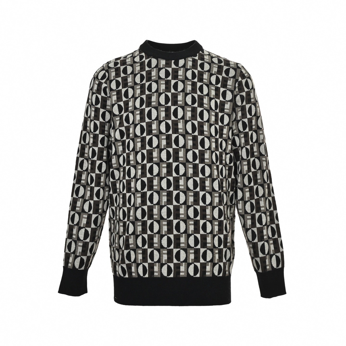 Graphic Jacquard Knit Crewneck