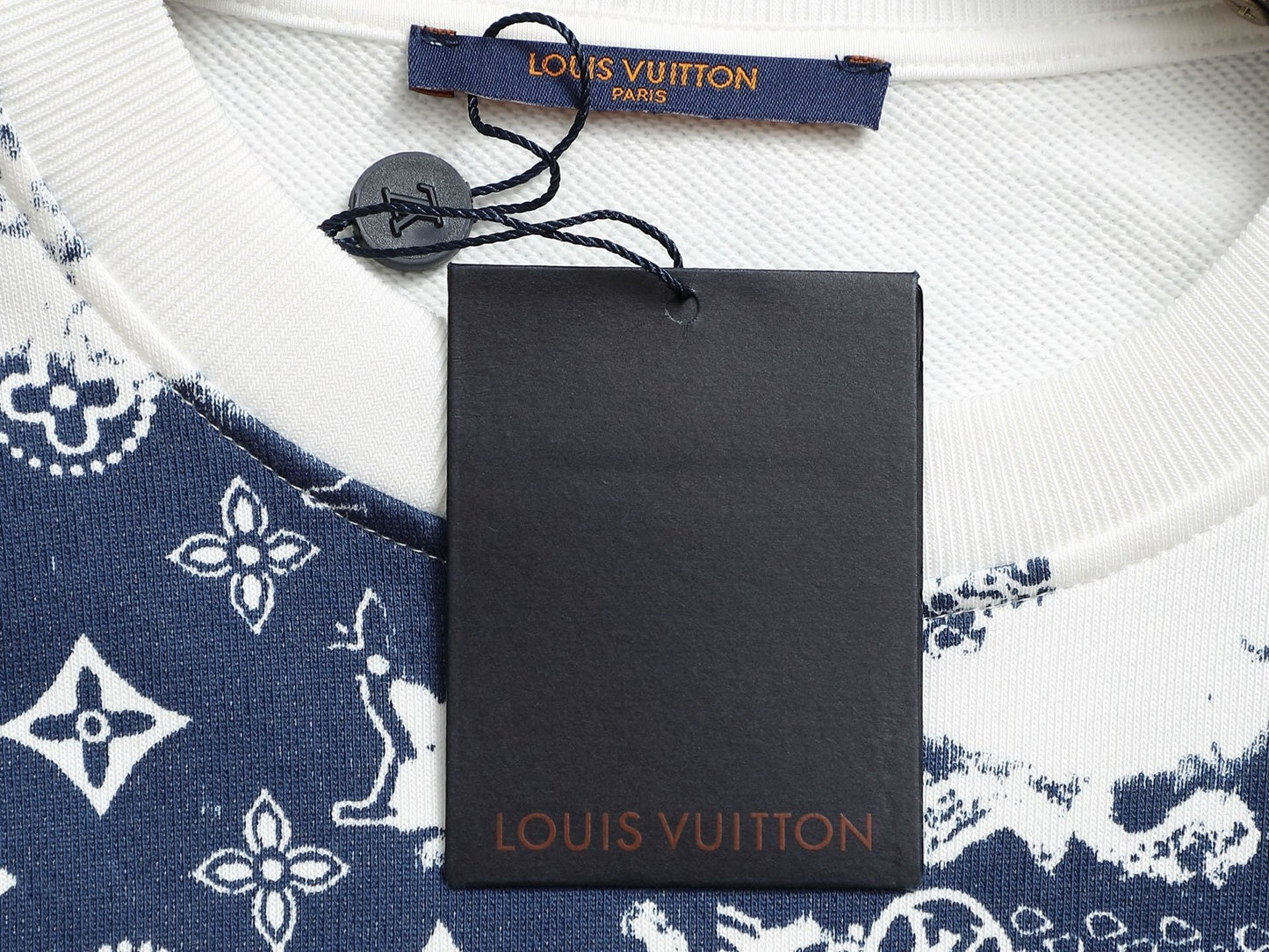 LV White Monogram Bandana Print Sweatshirt