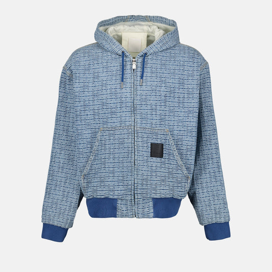 4G Denim Zip-Up Sweatshirt