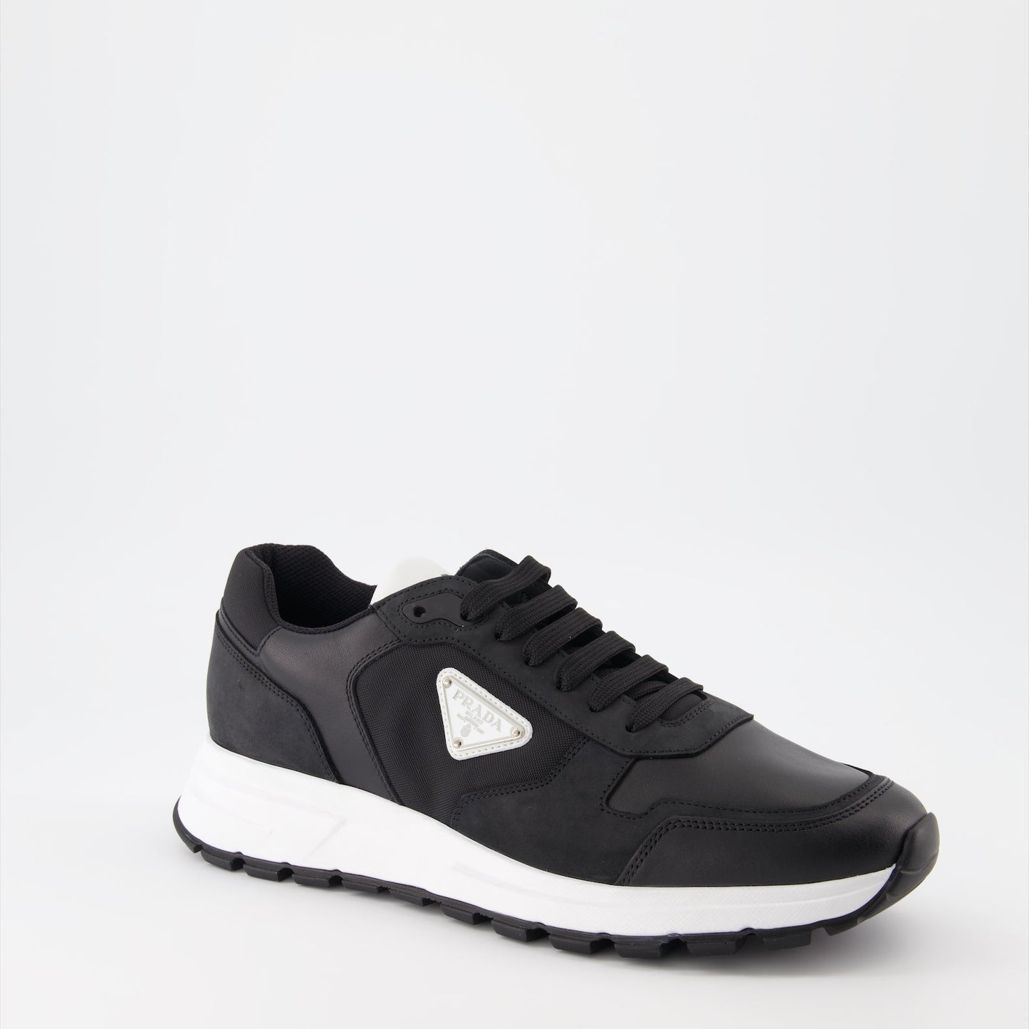 Leather and Re-Nylon Sneakers