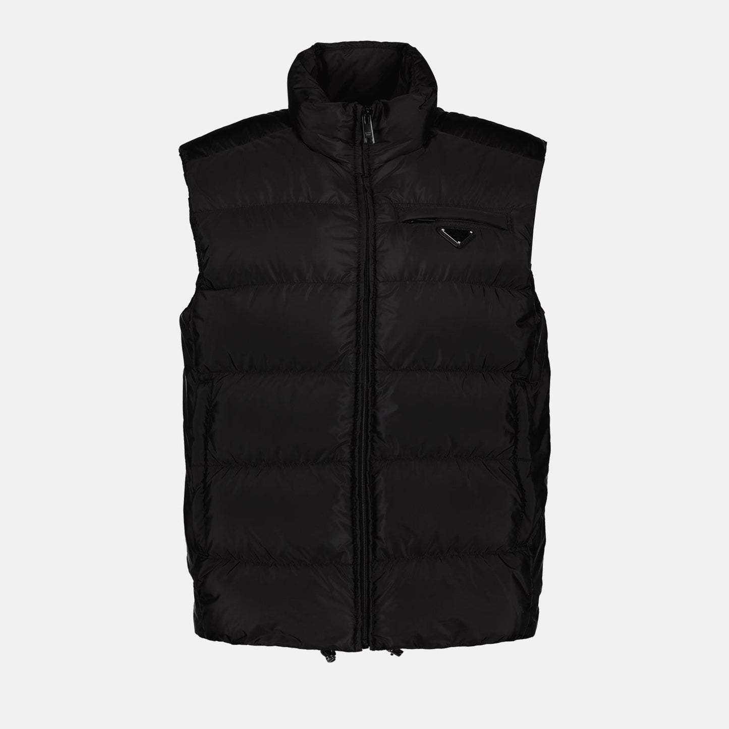 Sleeveless down jacket in Re-Nylon