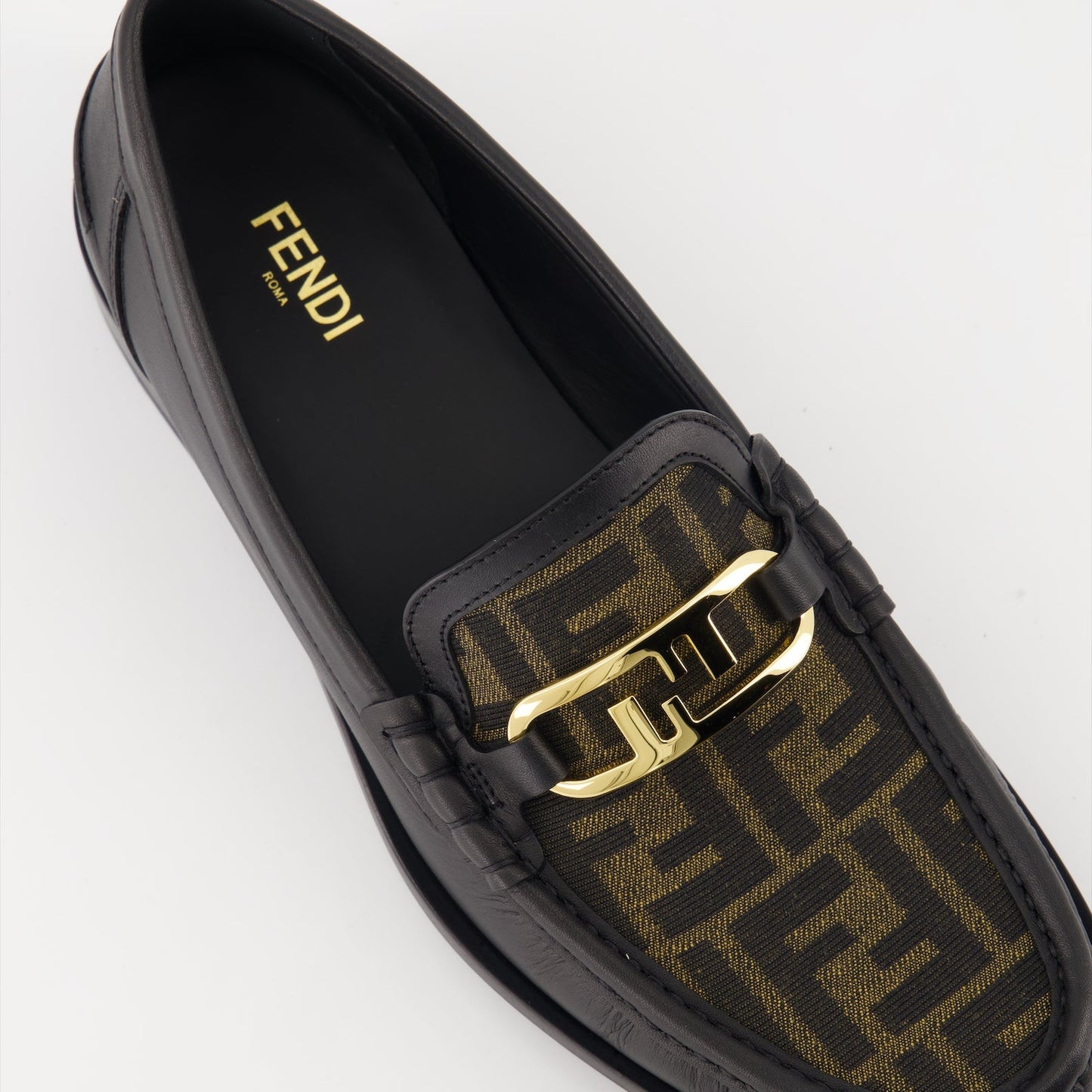 Fendi O'Lock Leather Loafers
