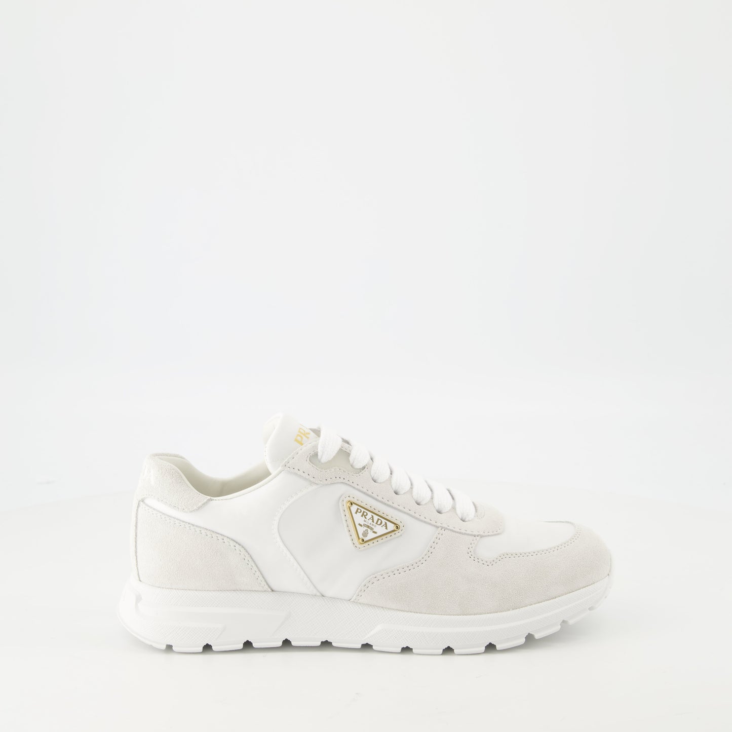 Nylon and Leather Sneakers