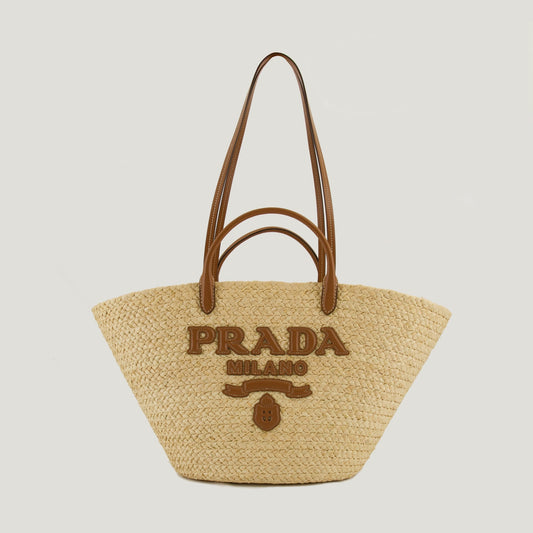 Raffia tote bag