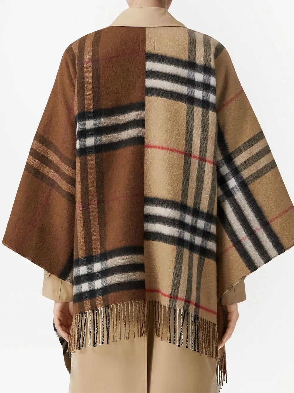 Checked poncho