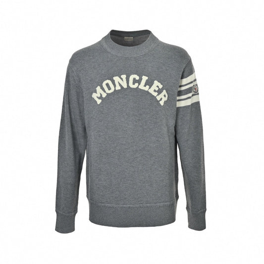 Logo Motif Cotton Knit Crewneck