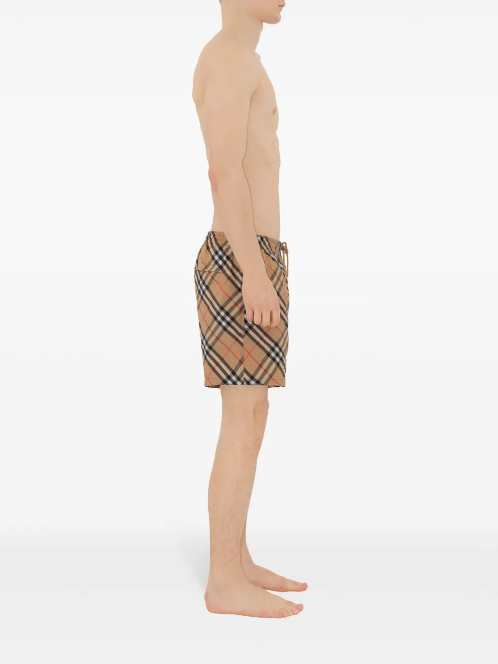 Plaid Swim Trunks