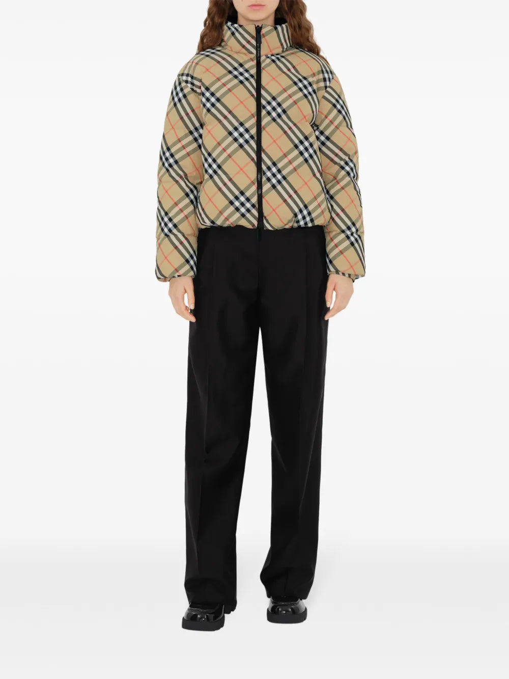 Reversible Check Puffer Jacket