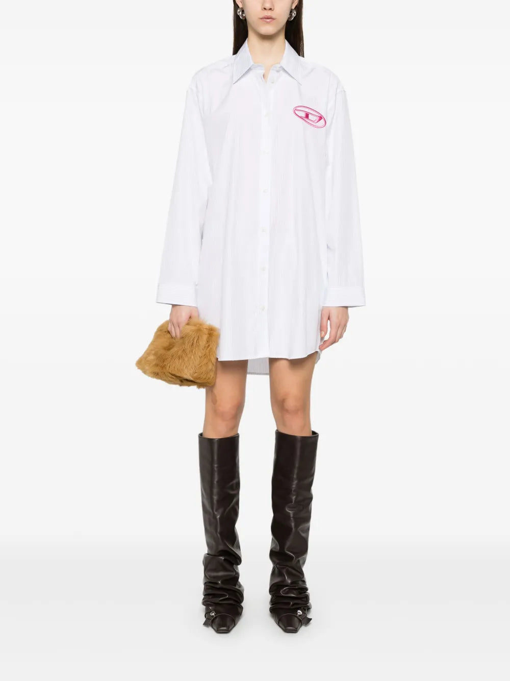 D-Dalis Striped Shirt Dress