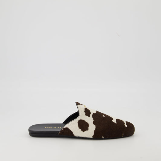 Printed Cow Mules
