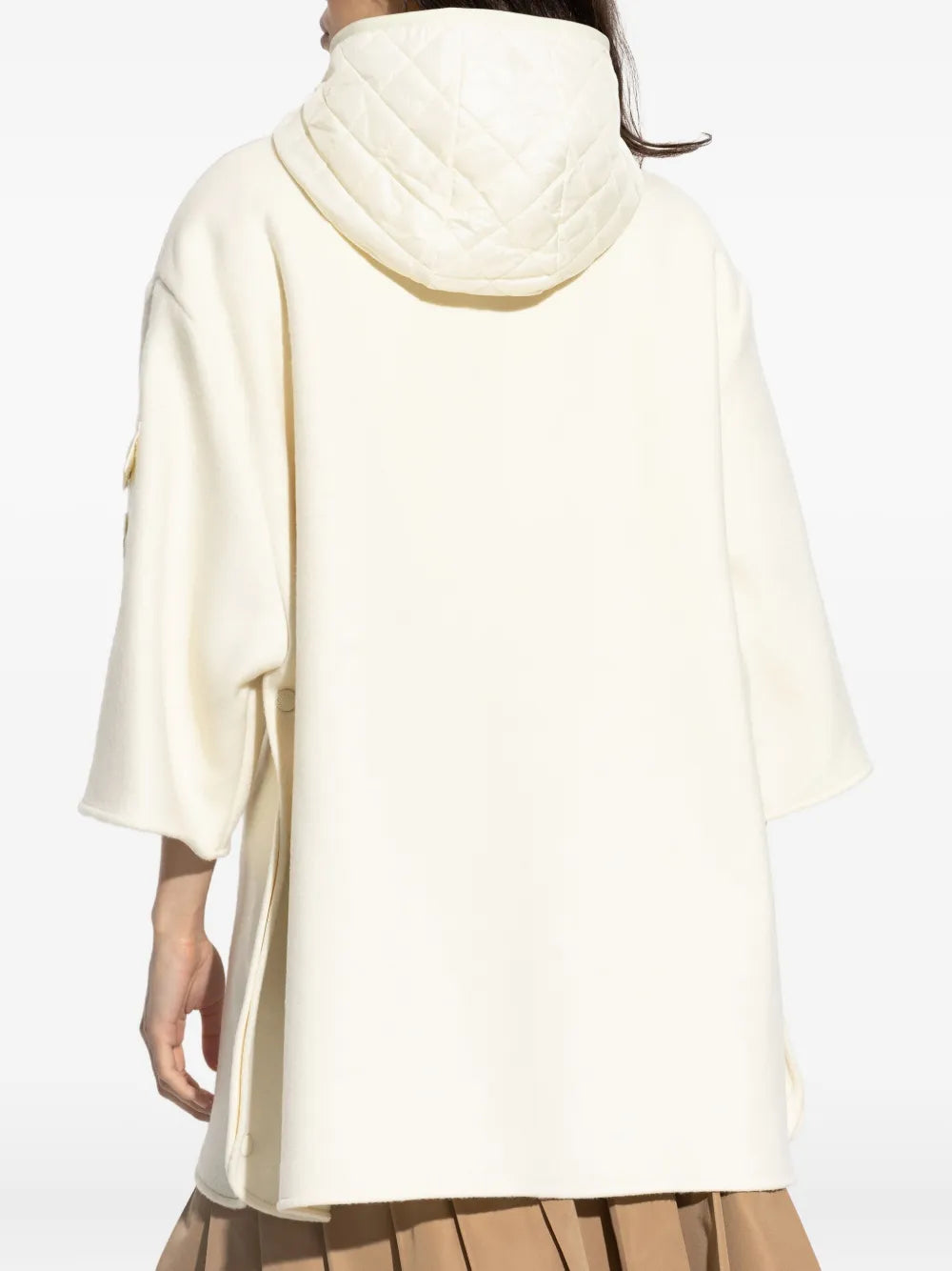 Zipped Wool Cape