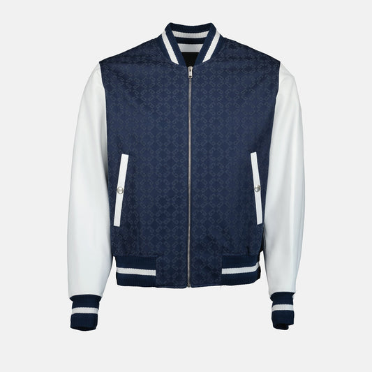 Denim Varsity Bomber