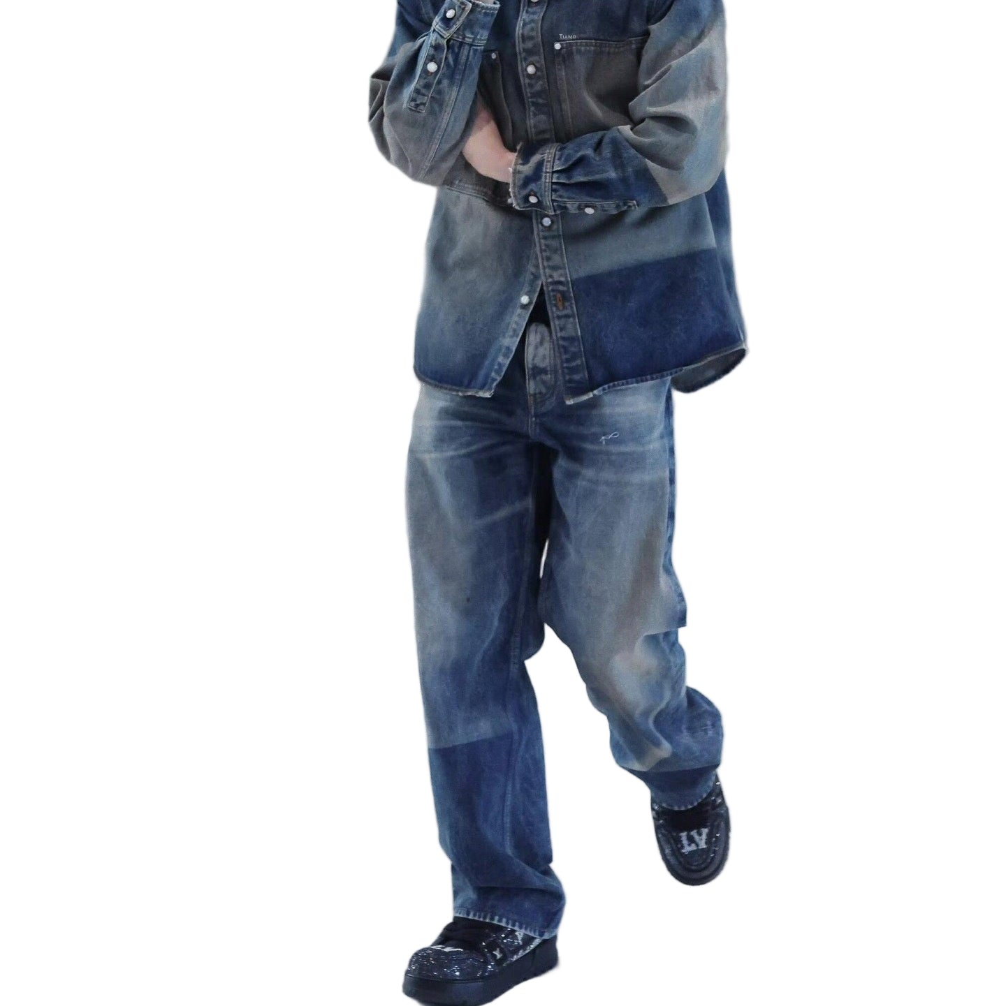 Vintage Wash Blue Denim Jeans