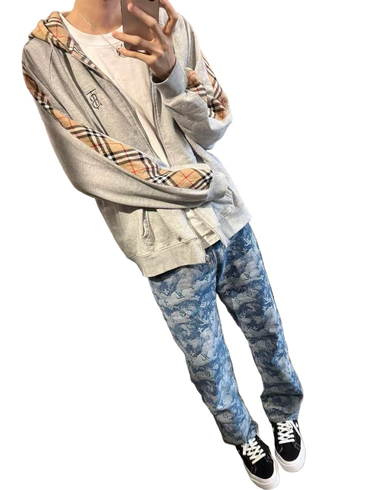 Cloud Monogram Blue Denim Jeans