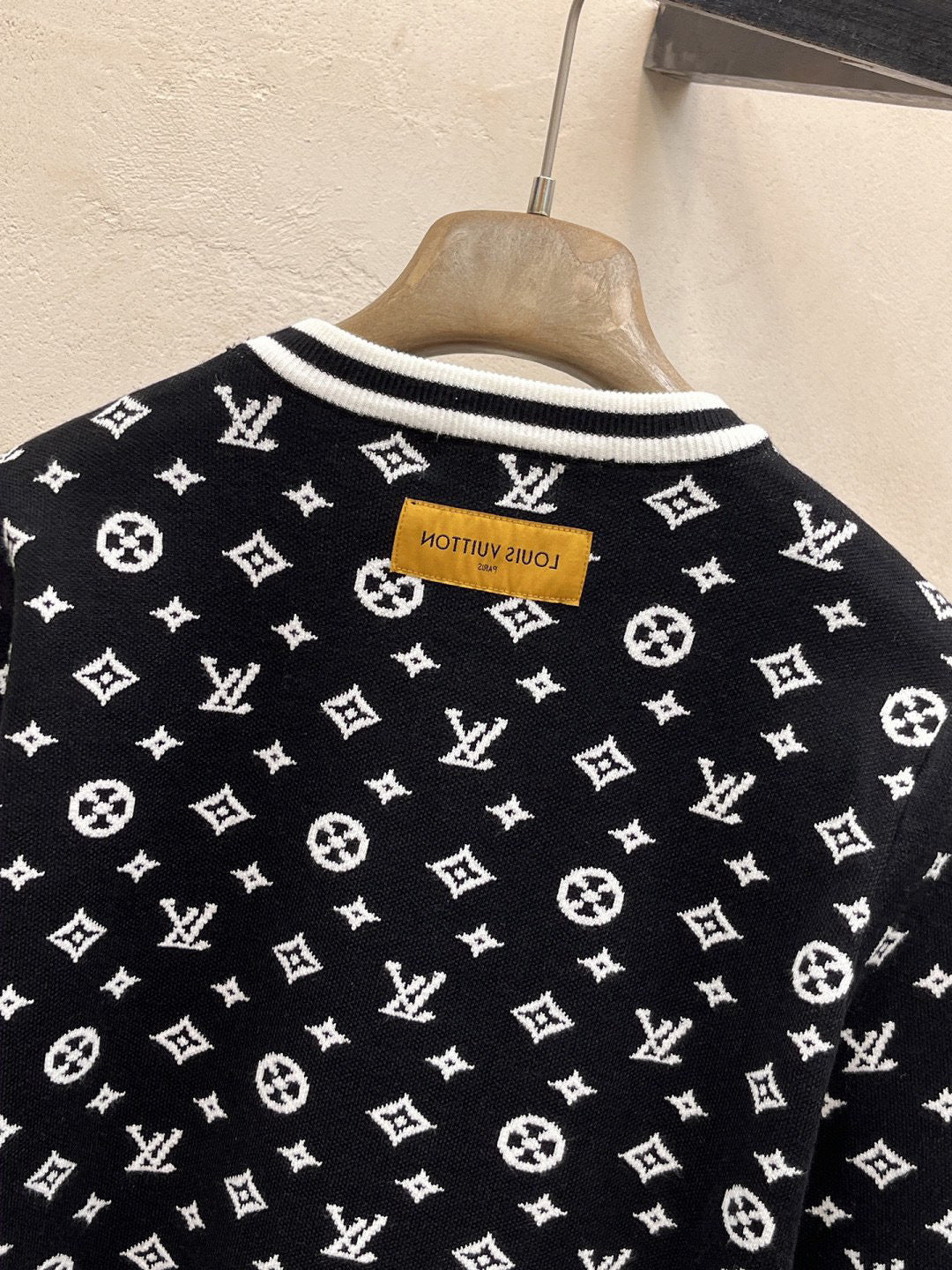 Black Monogram Knit Sweater