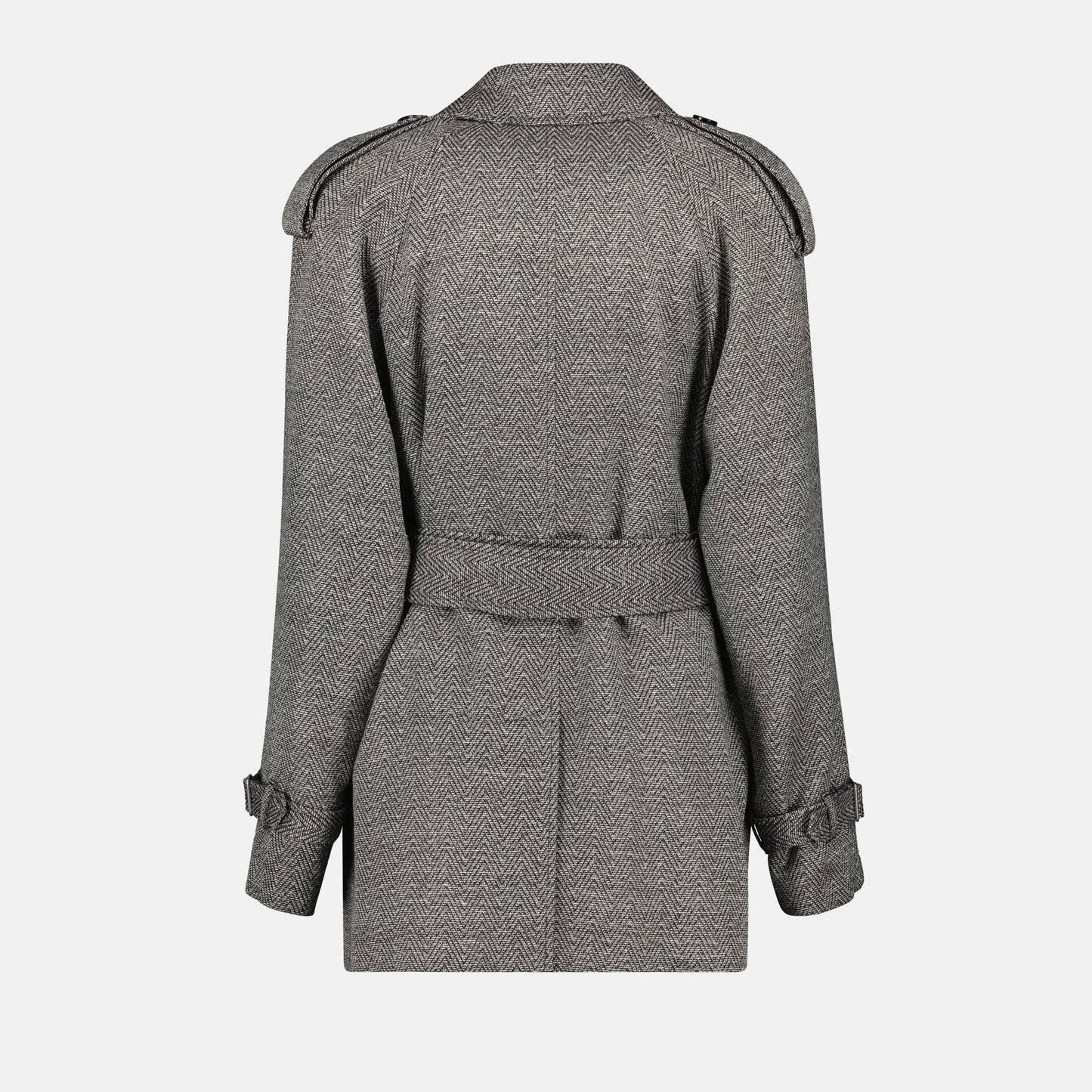Wool and Silk Trench Coat