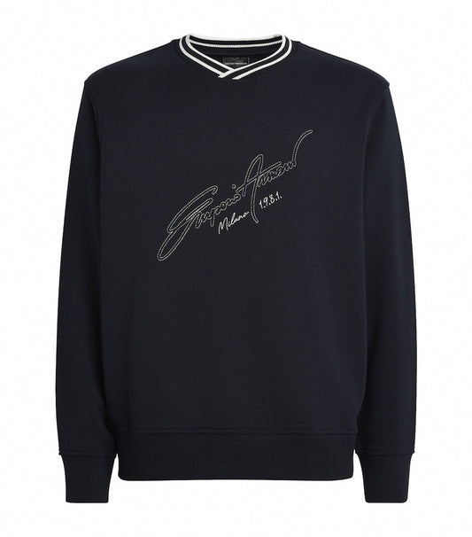 Embroidered Signature Cotton Sweatshirt