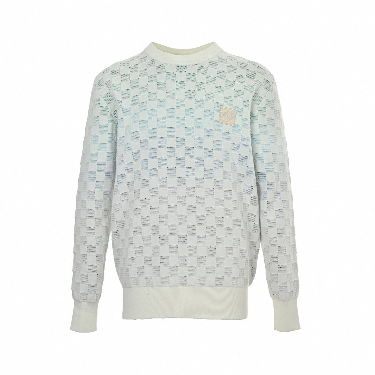 Damier Pattern Knit Sweater