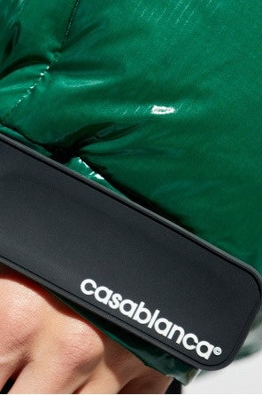 Green Monogrammed Quilted Down Jacket