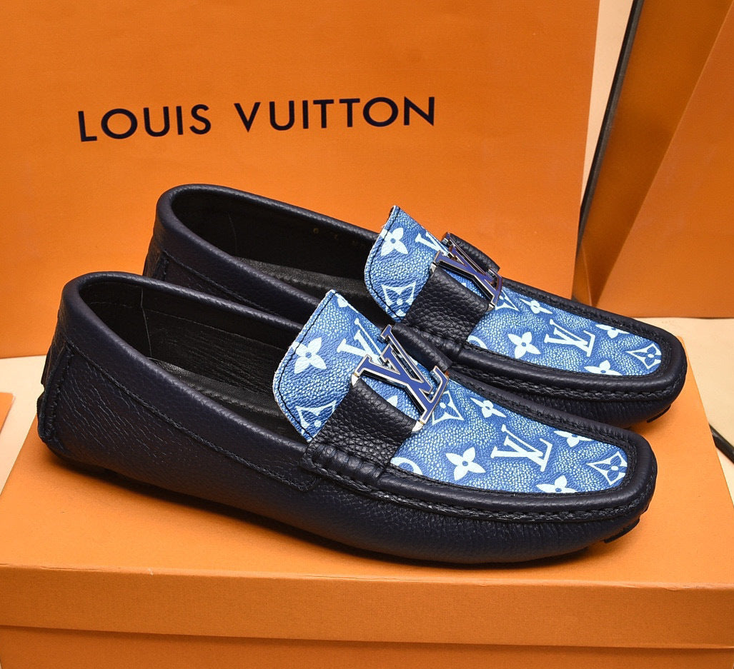 Monogram Denim Driving Moccasins