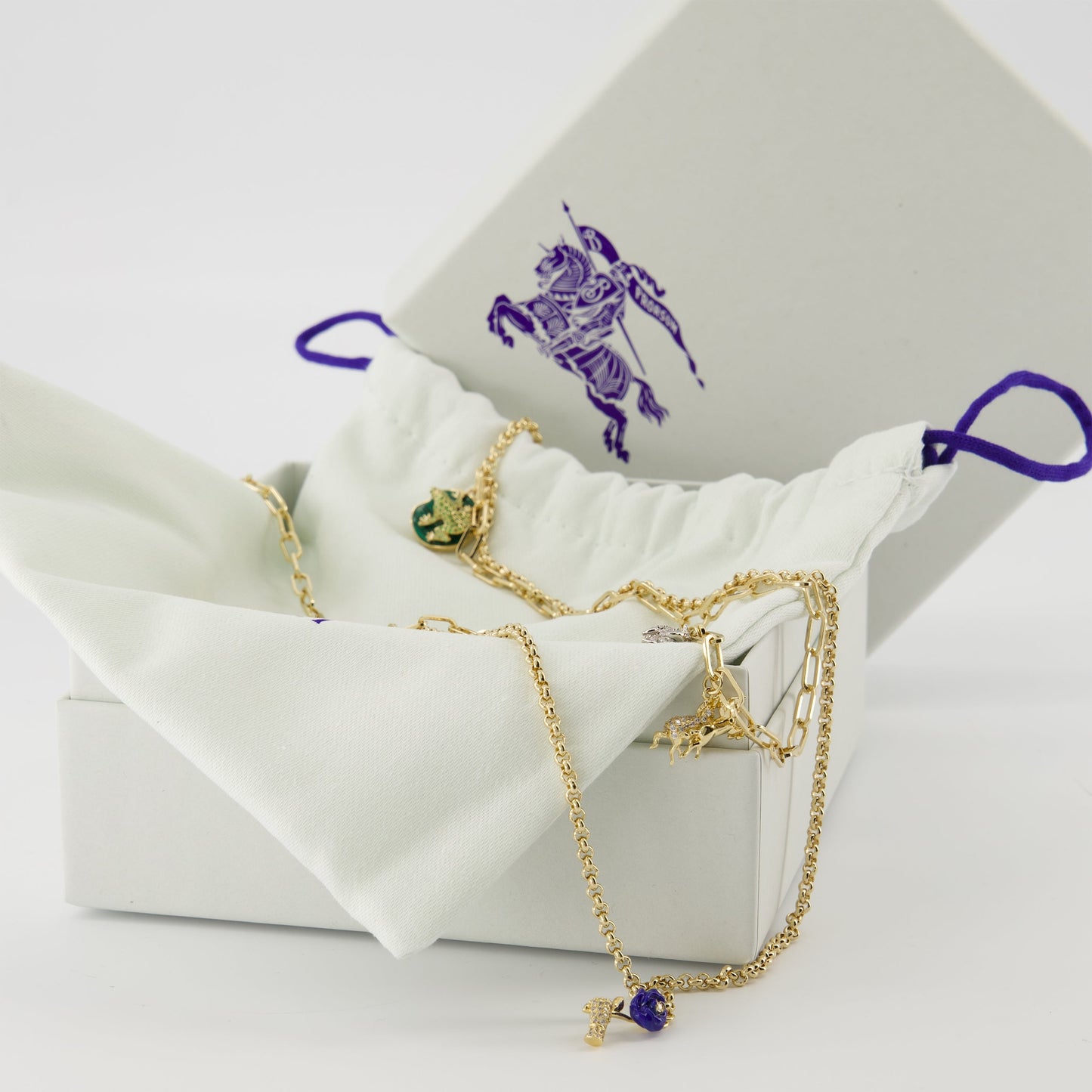 Double Row Charm Necklace