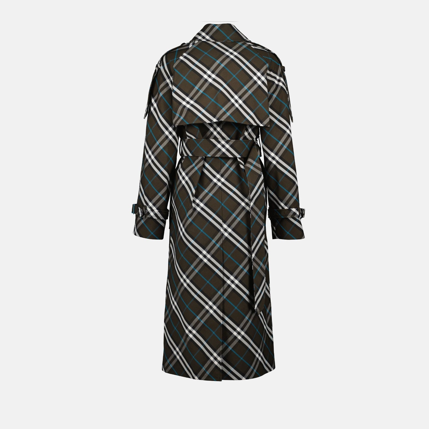 Checked Trench Coat
