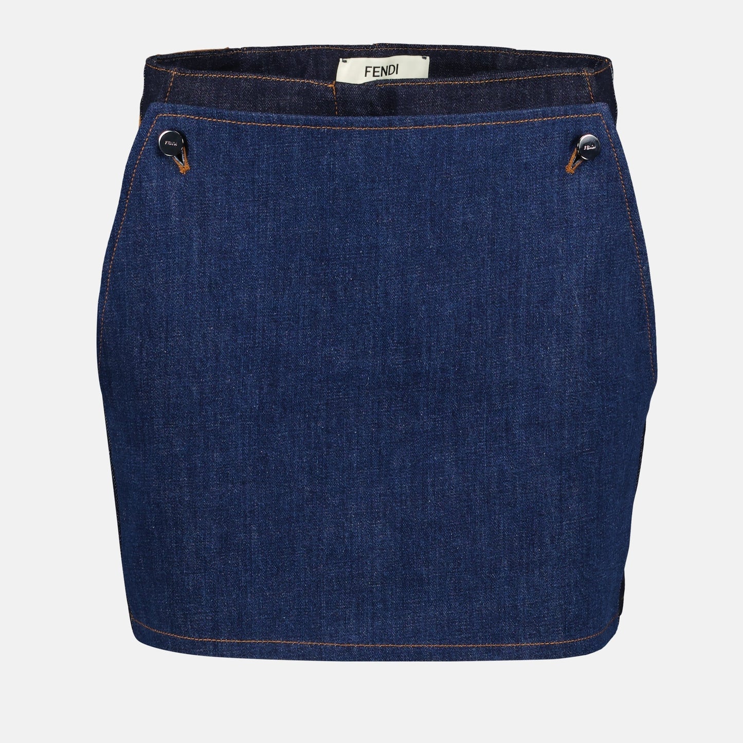 Bicolor Denim Shorts