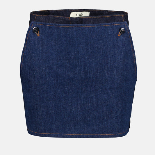 Bicolor Denim Shorts