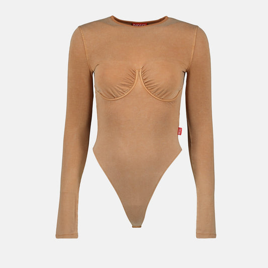 Beige T-Finne Bodysuit