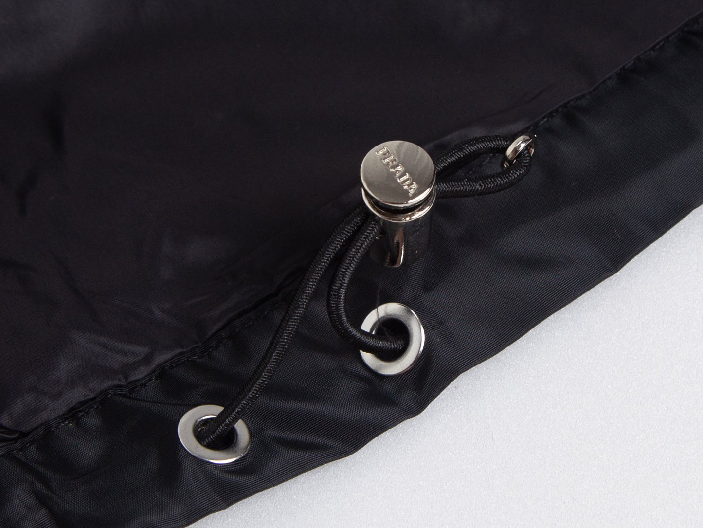 Men’s Black Nylon Hooded Zip Jacket