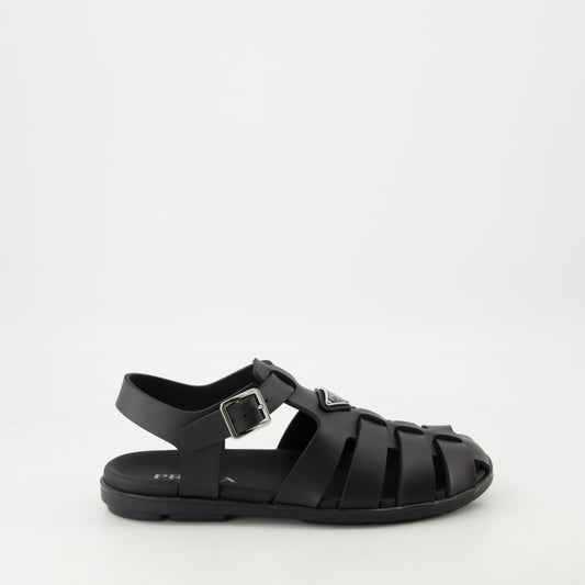 Black Rubber Sandals