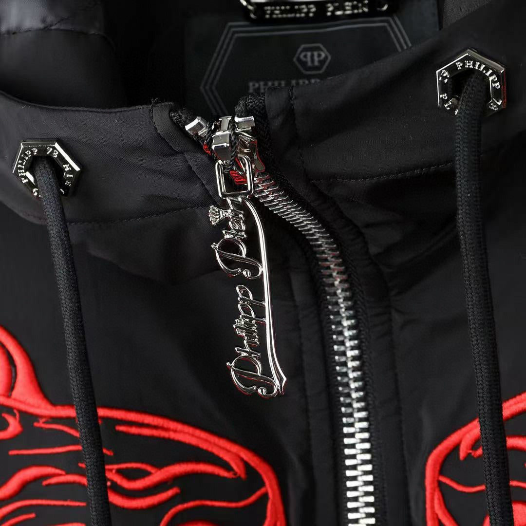 Embroidered Twin Tiger Windbreaker