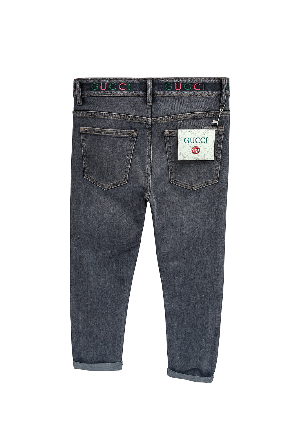 Denim Jeans with Embroidered Logo