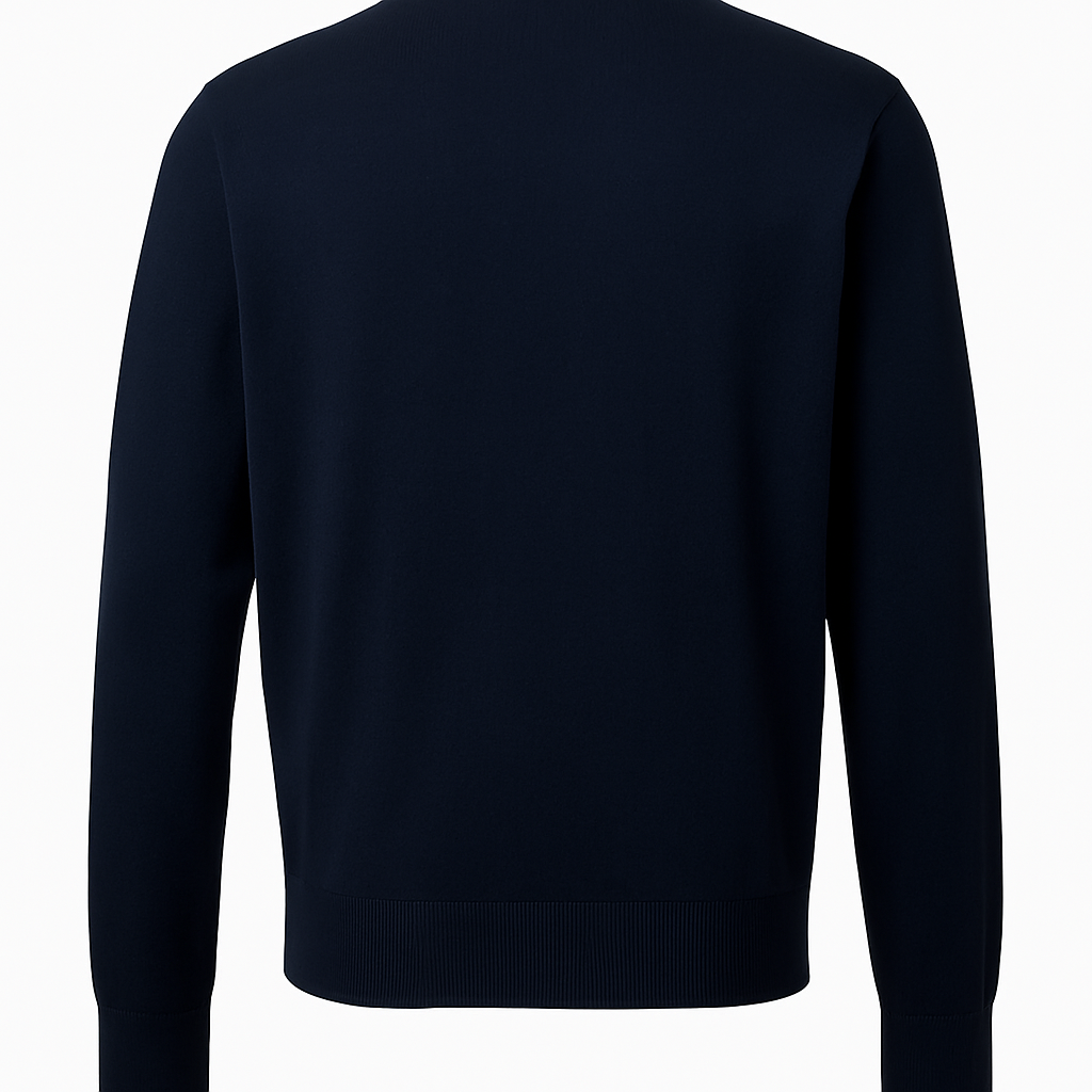 Black Crewneck Sweatshirt with Gold Medusa Logo