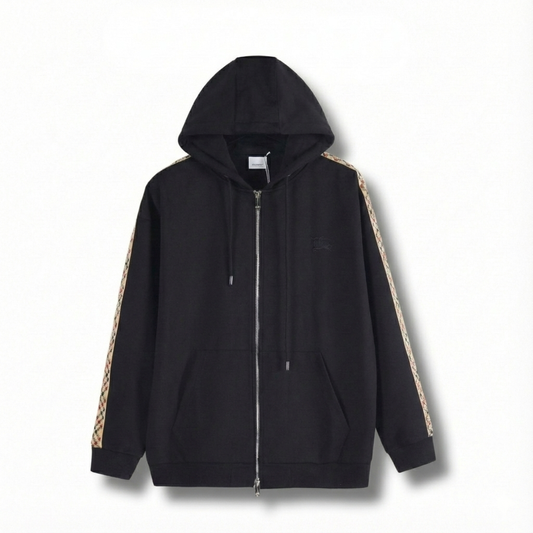 Zip Hoodie with Icon Stripe Detail