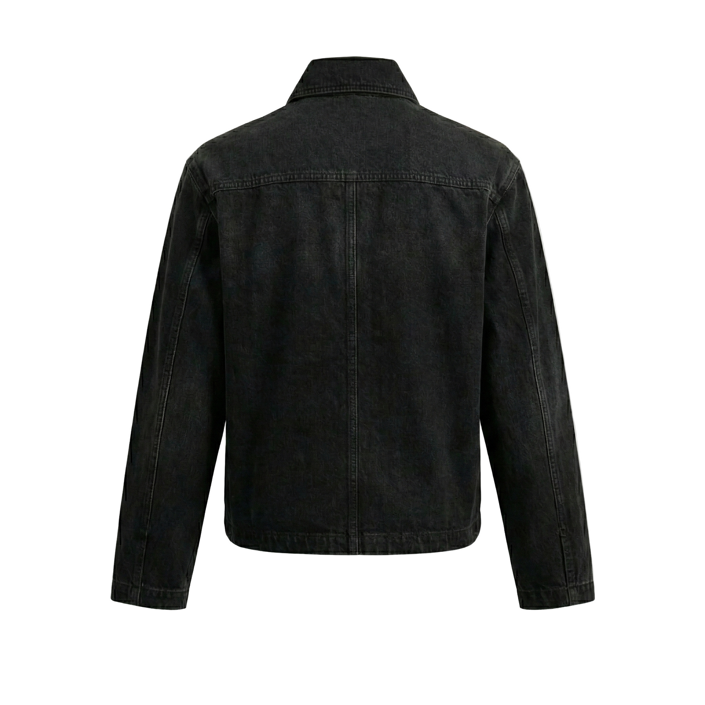 Black Monogram Embossed Denim Jacket