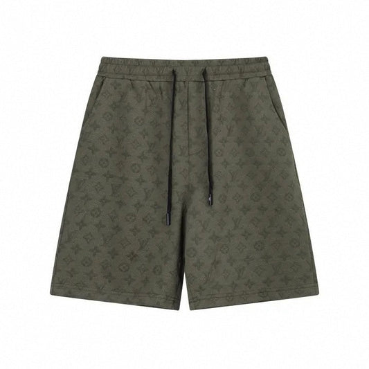 Men’s Monogram Print Drawstring Shorts