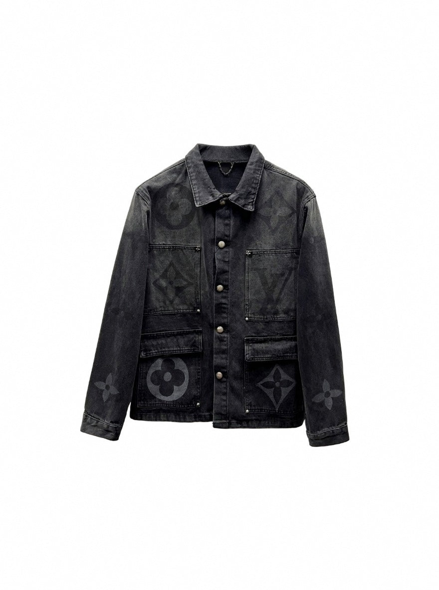 Black Monogram Denim Jacket